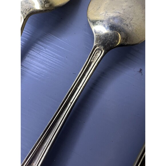 Pfaltzgraff Gold Electroplate Demitasse Espresso Spoons 4 Stainless Steel - Picture 9 of 15